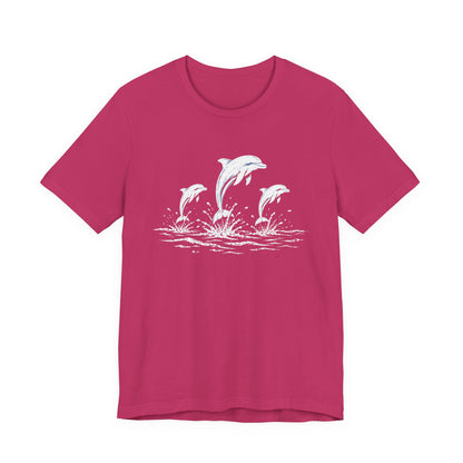 Dolphin Trio Tee — Playful Ocean Graphic T-Shirt