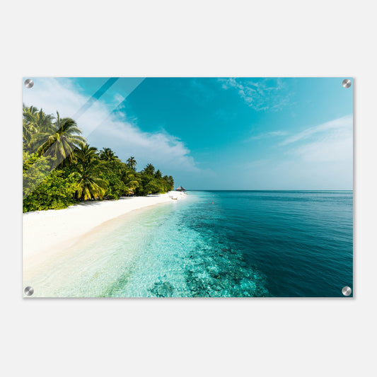 Tropical Beach Acrylic Wall Print at Caribbean Rays