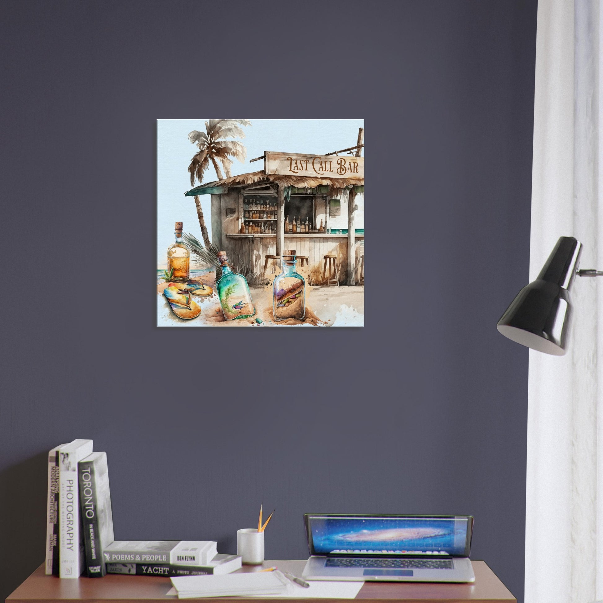 Last Call Bar Canvas Wall Print on Caribbean Rays