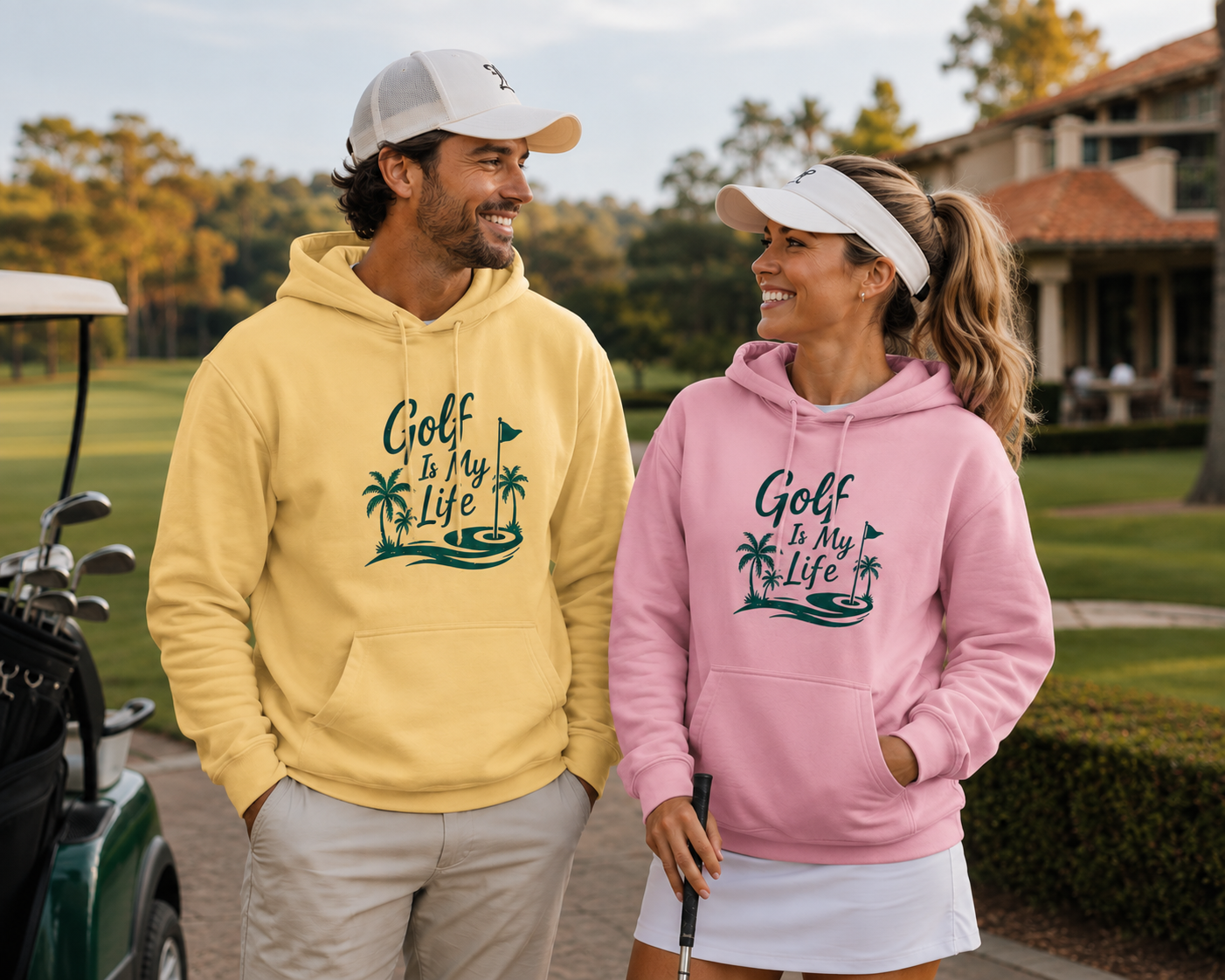 Golf Is My Life Hoodie — Tropical Palm Golf Pullover