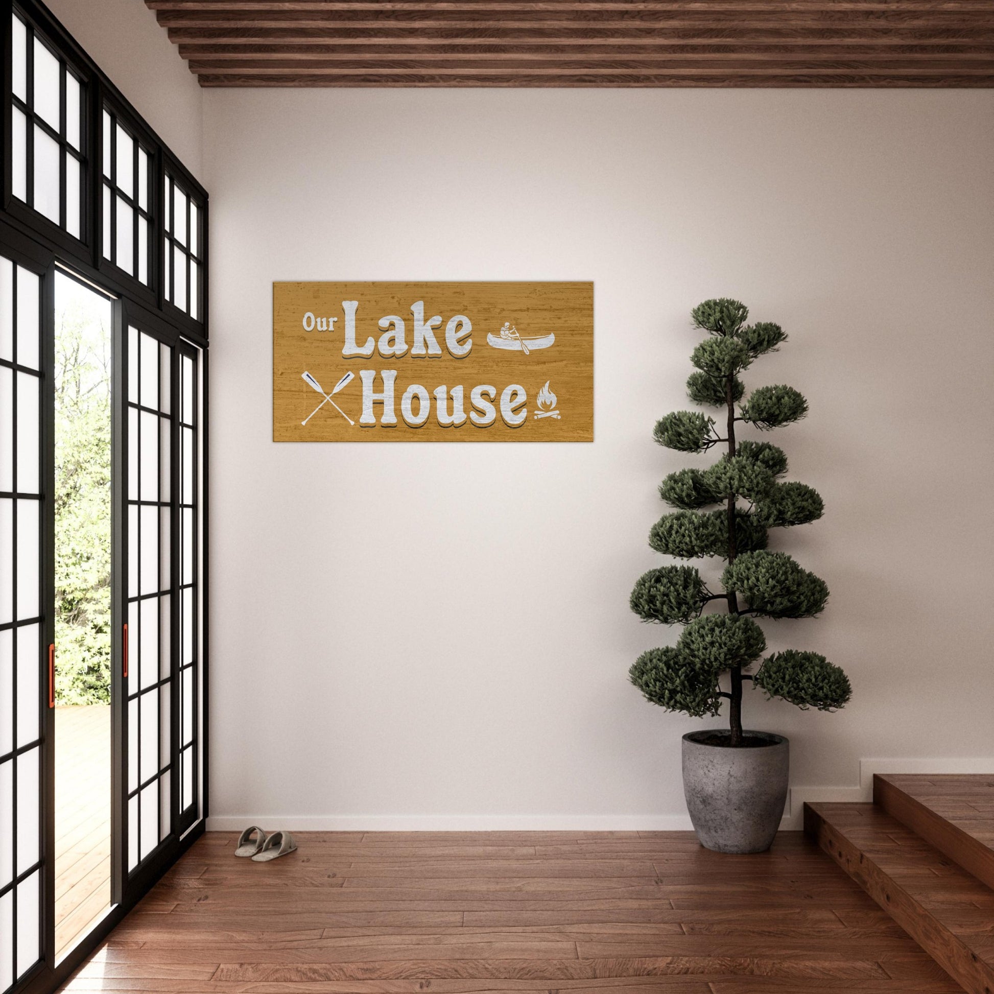 Our Lake House Large Canvas Wall Print on Caribbean Rays