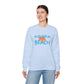 At the Beach Unisex Crewneck Sweatshirt - Summer Vibes, Casual Comfort