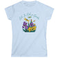 Women’s Floral Tee "Life Is Like a Garden" Iris & Crocus Spring Shirt at Caribbean Rays