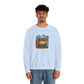Tiki Bar Crewneck Sweatshirt — Retro Tropical Sunset Design