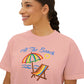 All The Beach Women's Boxy Tee – Beach Umbrella & Chair Summer Shirt