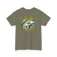 Green t-shirt with a fish graphic and text 'In MY Mind I'm Fishing' on a white background