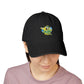 Margarita Party Parrot Embroidered Colorful Turtle Denim Hat - Casual Beachy Cap