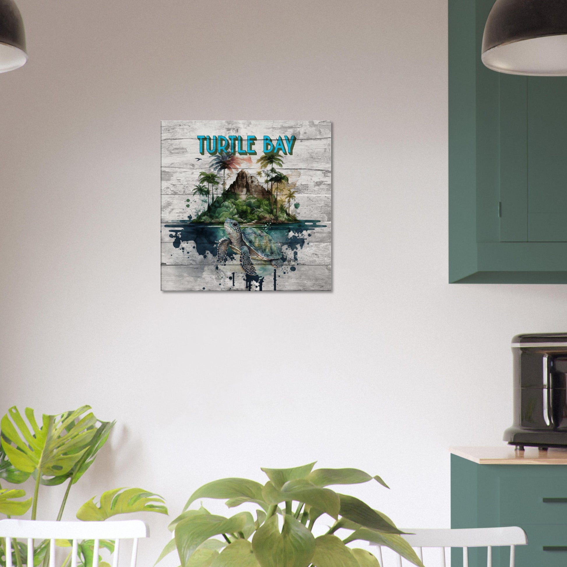 Turtle Bay Canvas Wall Print - Caribbean Rays