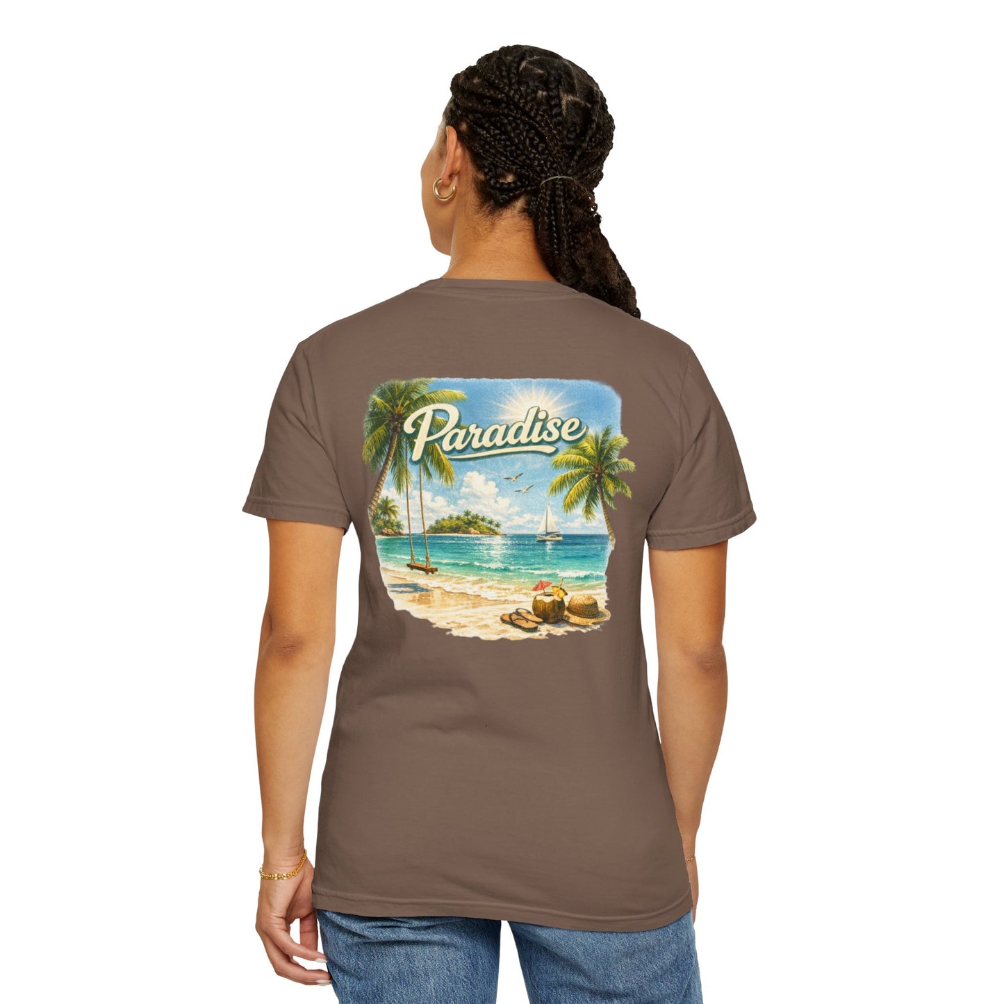 "Paradise" Tropical Beach Island Graphic Tee