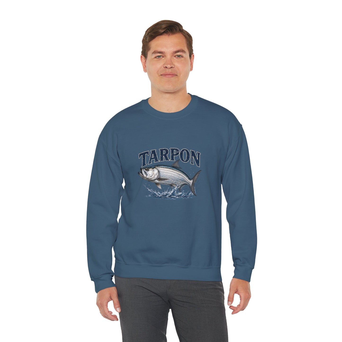 Tarpon Fishing Crewneck Sweatshirt — Vintage Tarpon Graphic Pullover