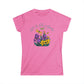 Women’s Floral Tee "Life Is Like a Garden" Iris & Crocus Spring Shirt at Caribbean Rays