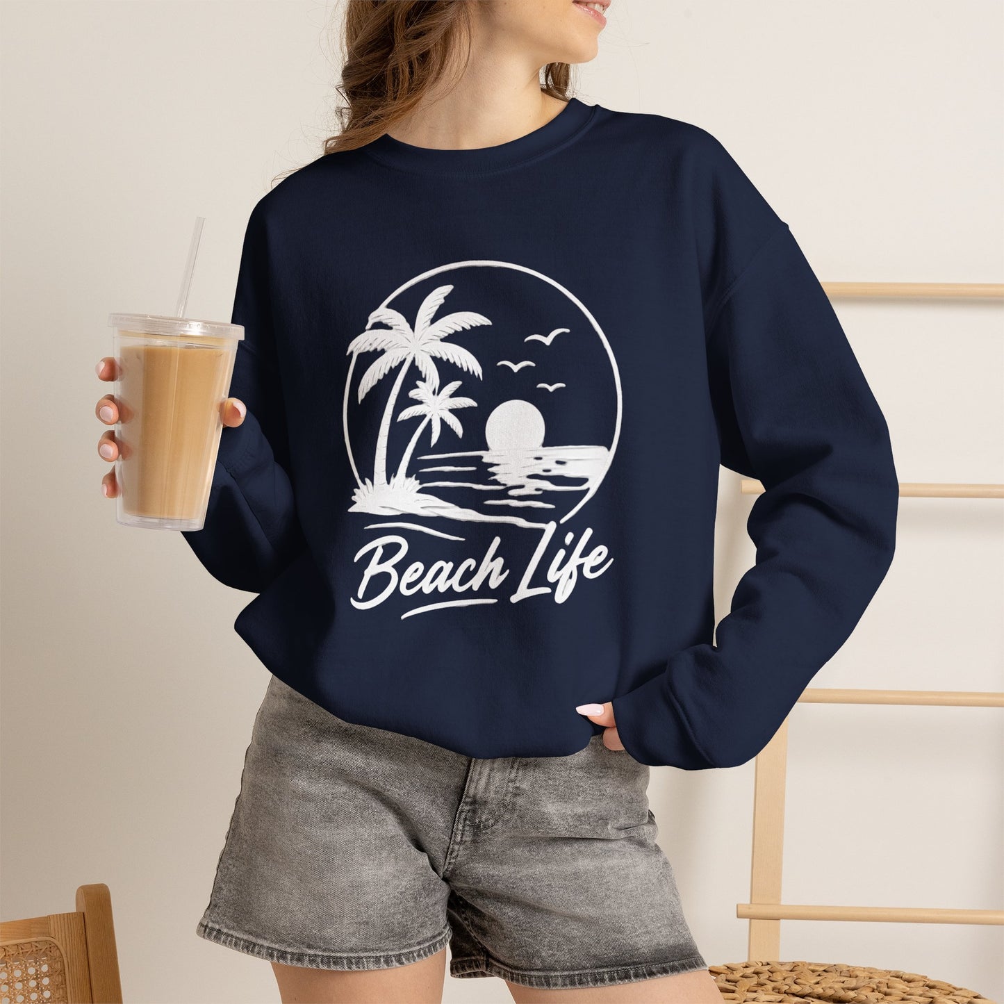 Beach Life Crewneck Sweatshirt