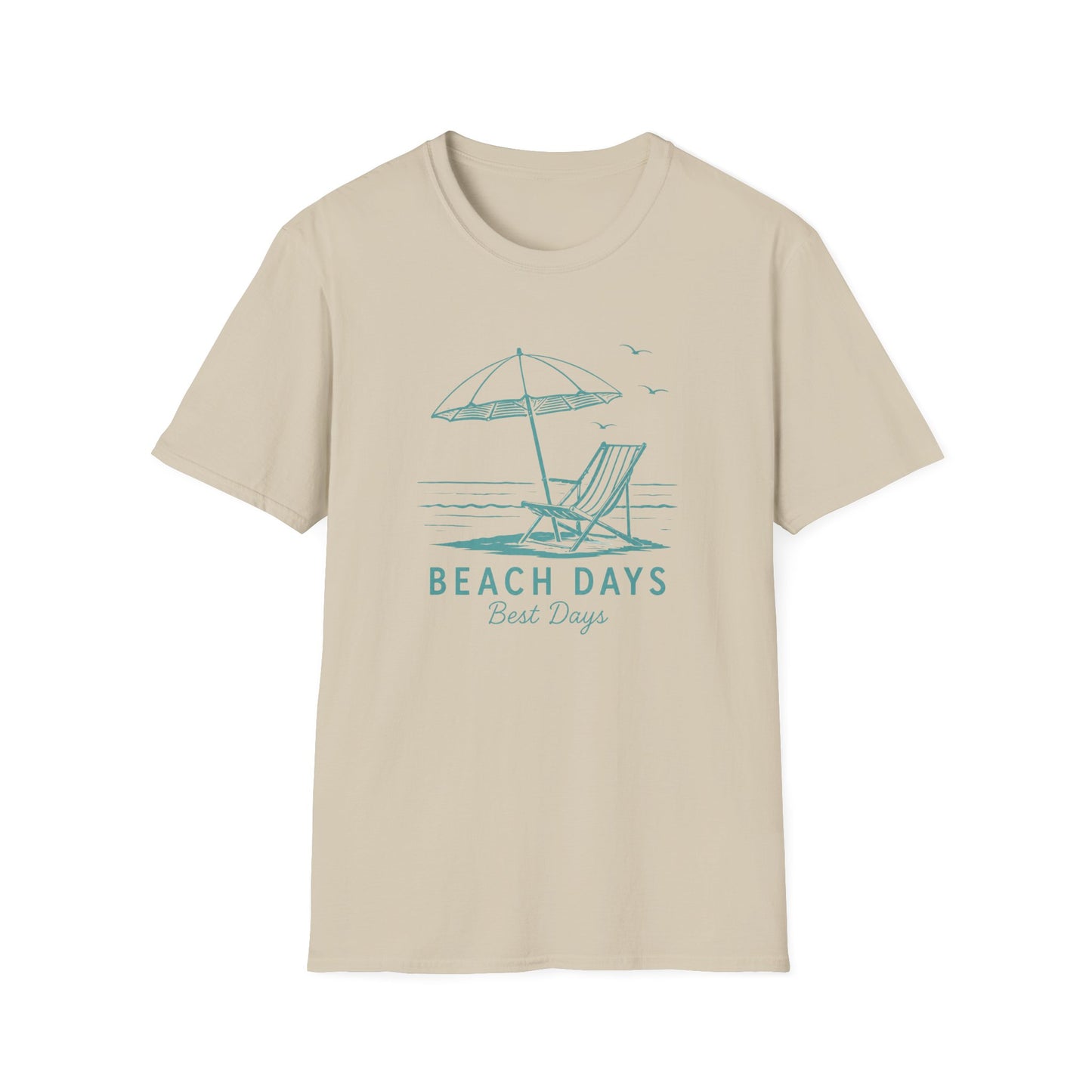 Beach Days T-Shirt — Relaxing Beach Chair & Umbrella Graphic