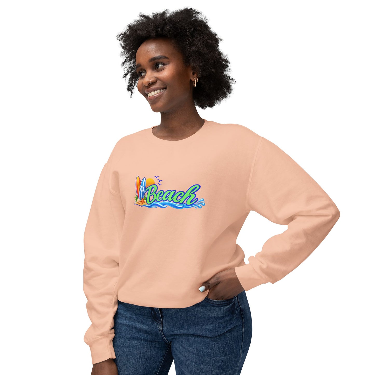 Beach Surf Vibes Crewneck Sweatshirt- Comfort Colors®