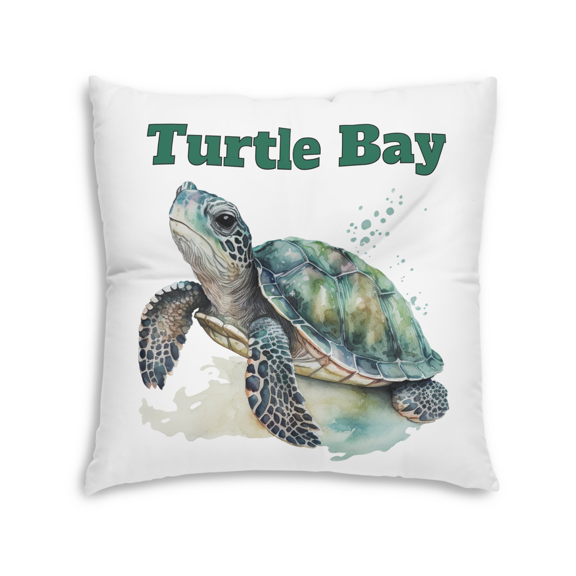 Turtle Bay Tufted Floor Pillow, Square -at Caribbean Rays