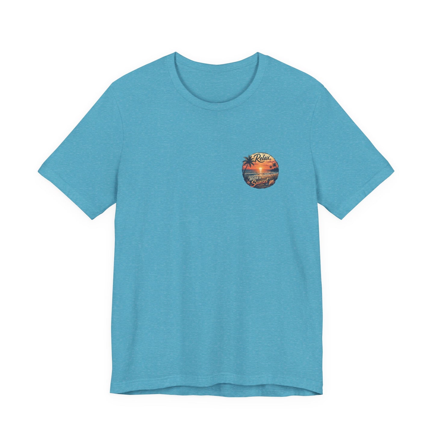 Sunset Beach Tee — "Relax Watch a Sunset" Graphic T-Shirt