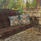 Coastal Starfish Outdoor Pillow — Beach Seashell Patio Cushion