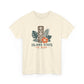 Island State of Mind T-Shirt — Tropical Tiki Tee with Hibiscus & Palm Leaves