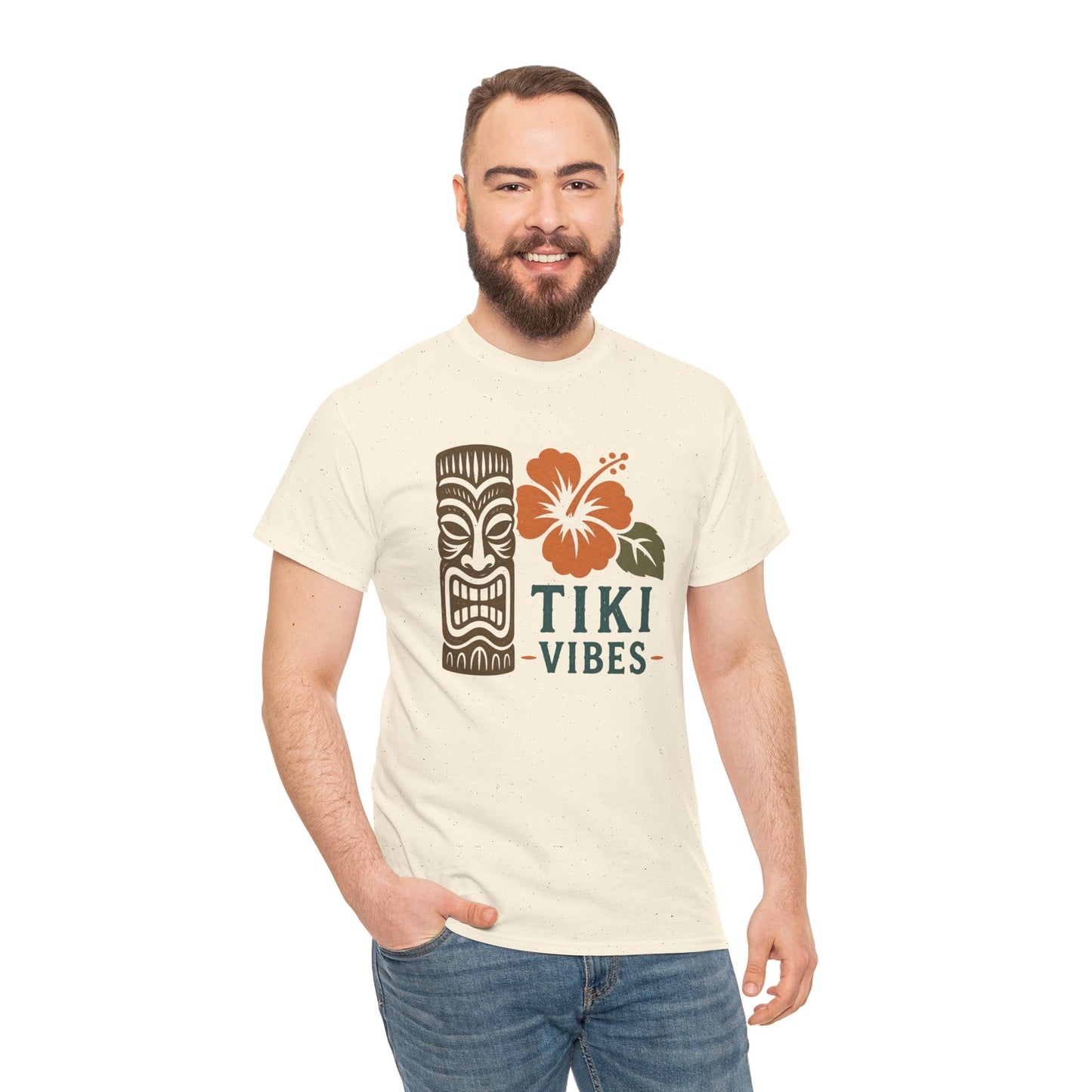 Tiki Vibes Floral Hibiscus Tee