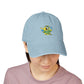 Margarita Party Parrot Embroidered Colorful Turtle Denim Hat - Casual Beachy Cap