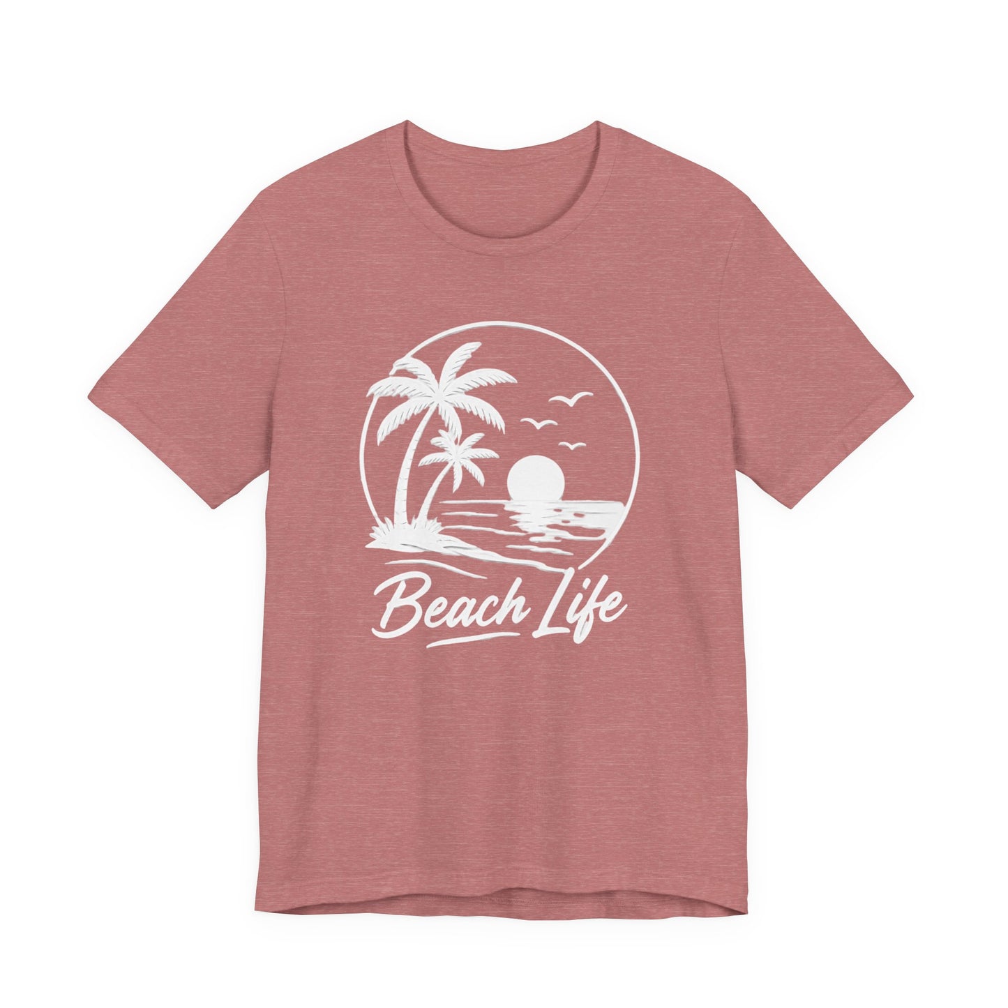 Beach Life T-Shirt – Palm Tree Sunset Graphic Tee