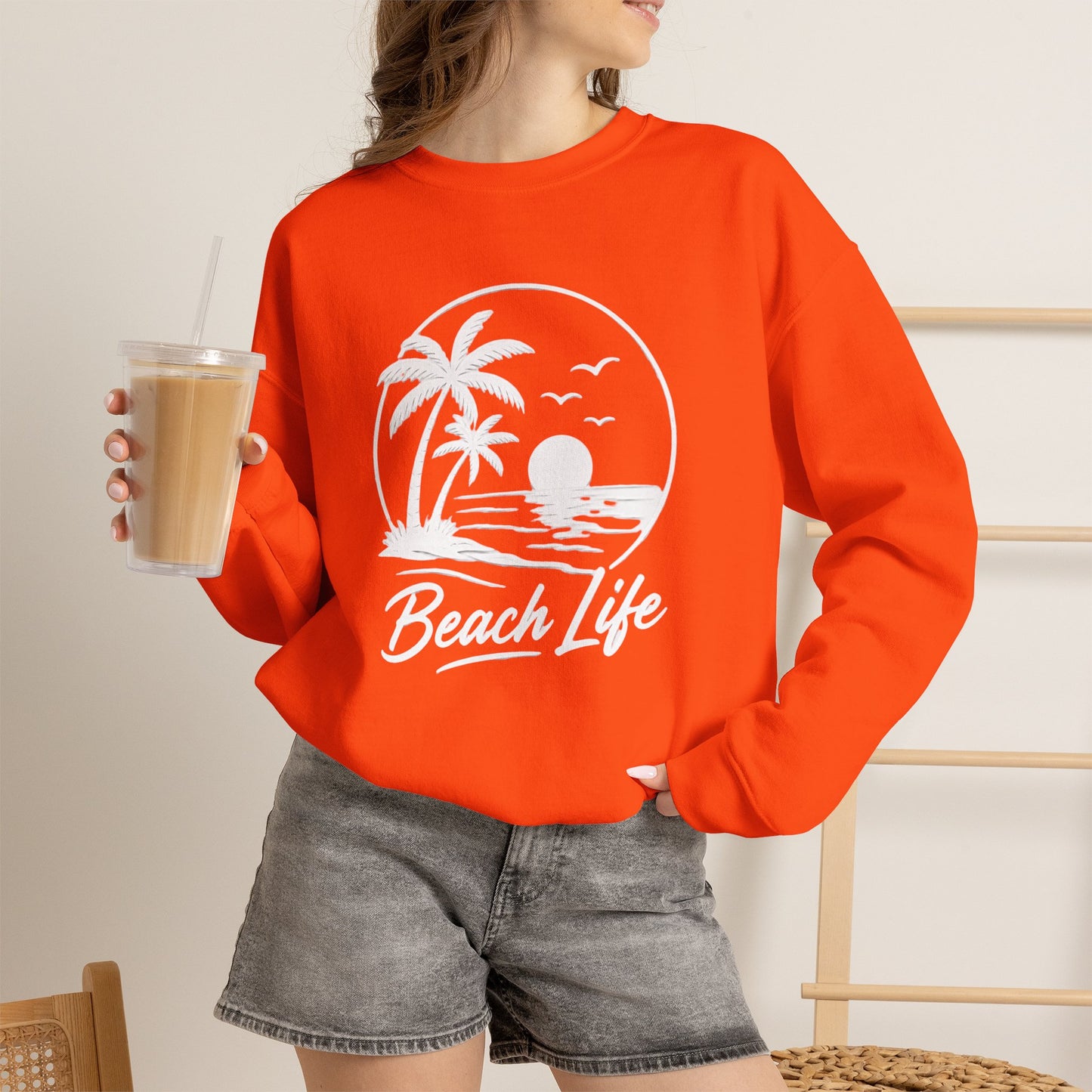 Beach Life Crewneck Sweatshirt