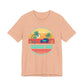 Peach t-shirt with 'Beach Day' graphic design on a white background at Caribbean Rays