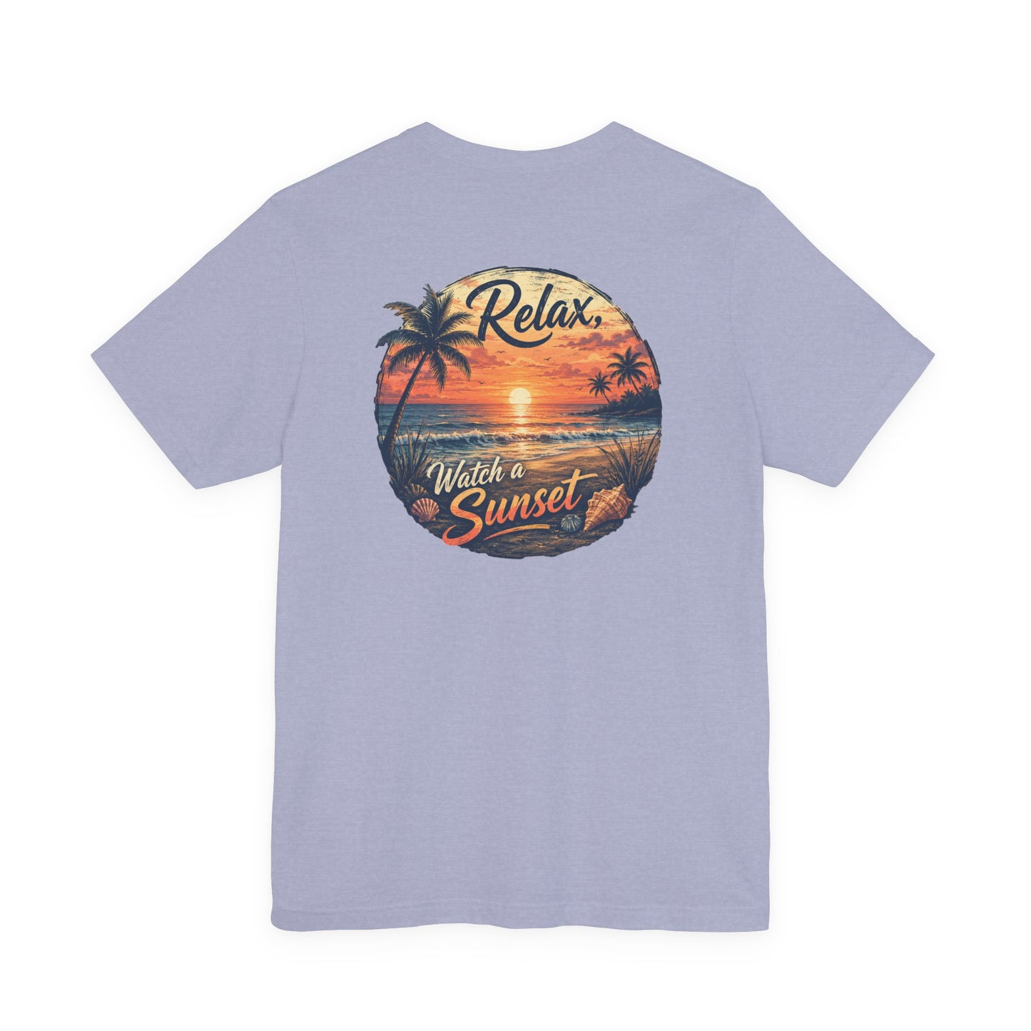 Sunset Beach Tee — "Relax Watch a Sunset" Graphic T-Shirt
