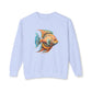 Beach Club Vibrant Fish Art Unisex Lightweight Crewneck Sweatshirt