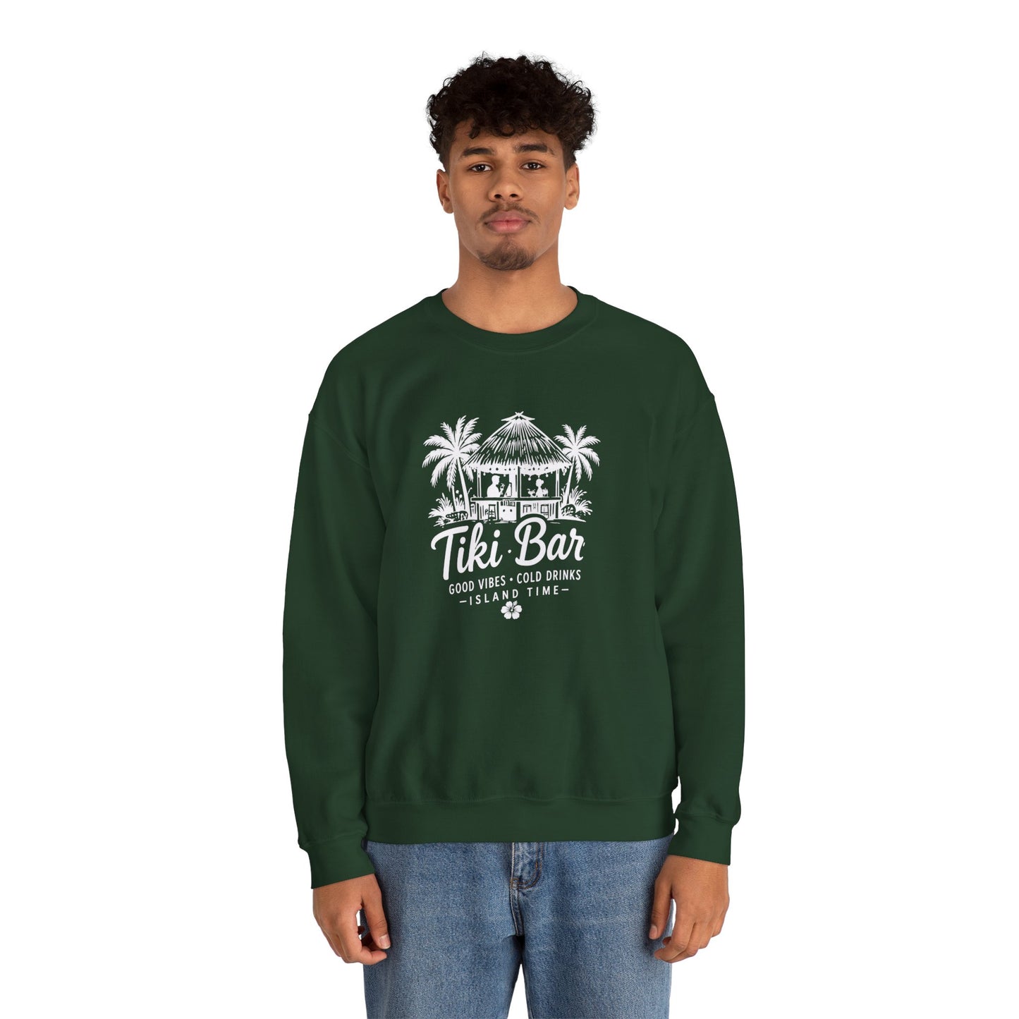 Tiki Bar Crewneck Sweatshirt – Island Vibes Graphic Pullover
