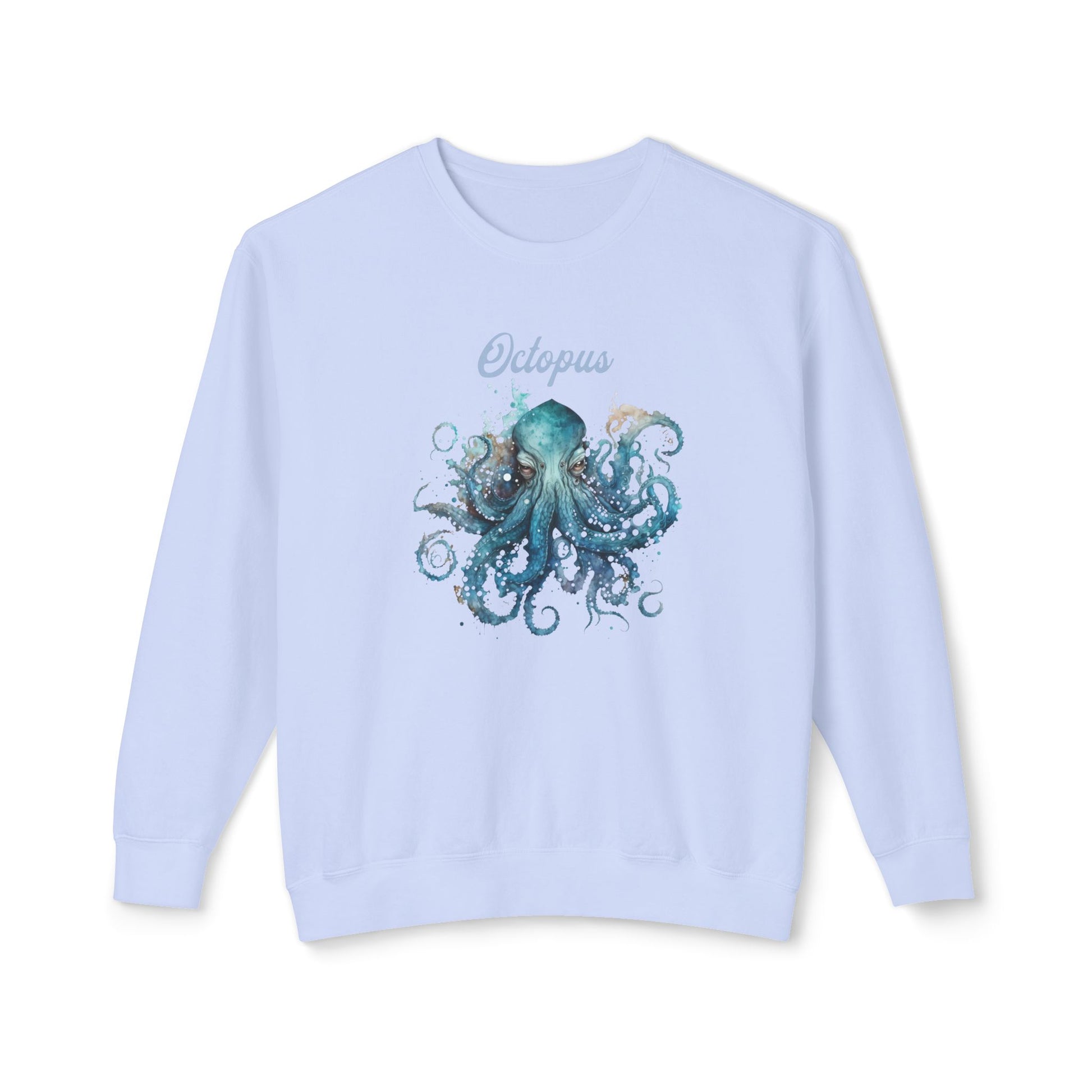 Beach Club Octopus Unisex Lightweight Crewneck Sweatshirt - Octopus Design -on Caribbean Rays