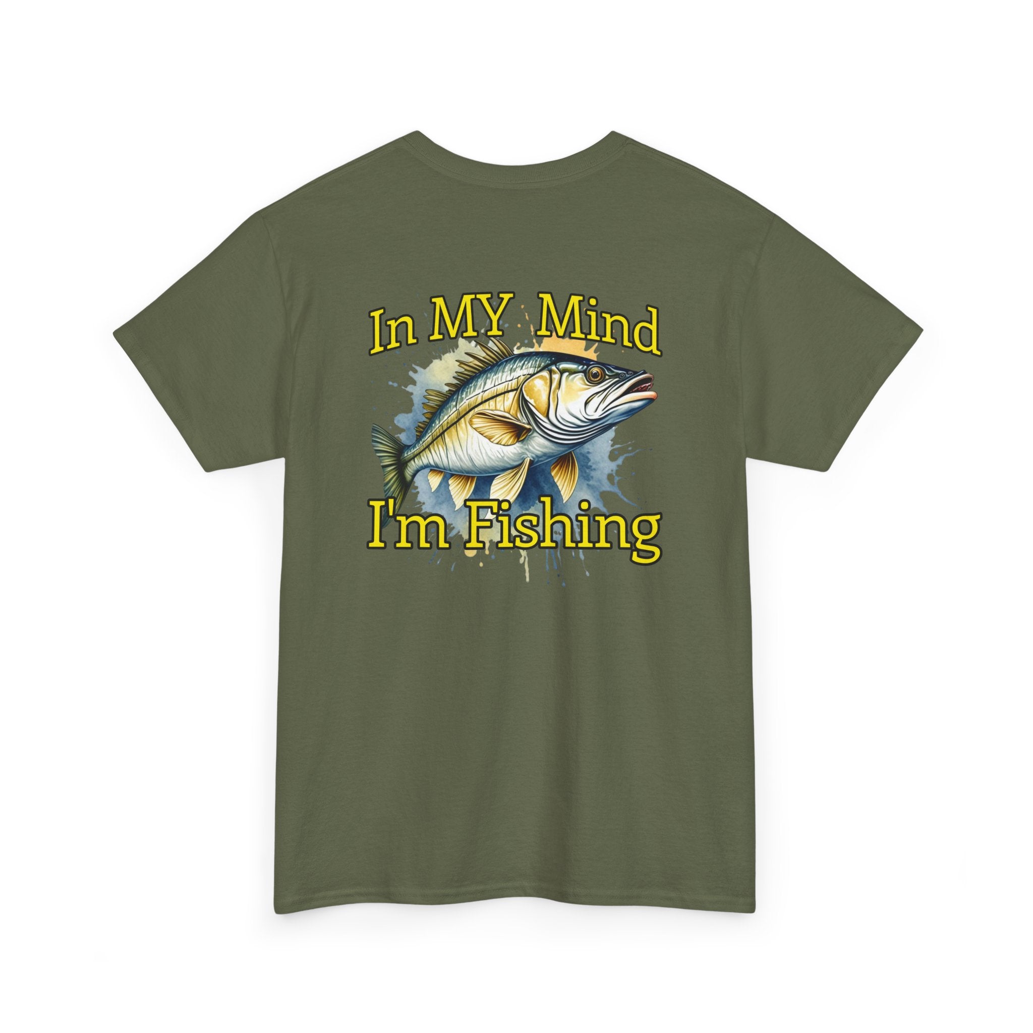 Fishing T-Shirt — “In My Mind I'm Fishing” Graphic Tee for Anglers