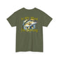 Green t-shirt with a fish graphic and text 'In MY Mind I'm Fishing' on a white background