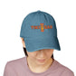 Tiki Bar Embroidered Hat — Vintage Tiki Totem Denim Baseball Cap