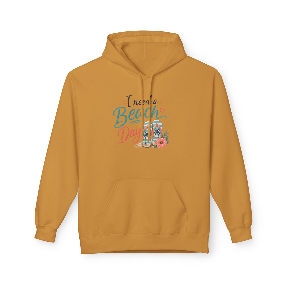 Beach Day Hoodie — "I Need a Beach Day" Cozy Surf Vibes Pullover