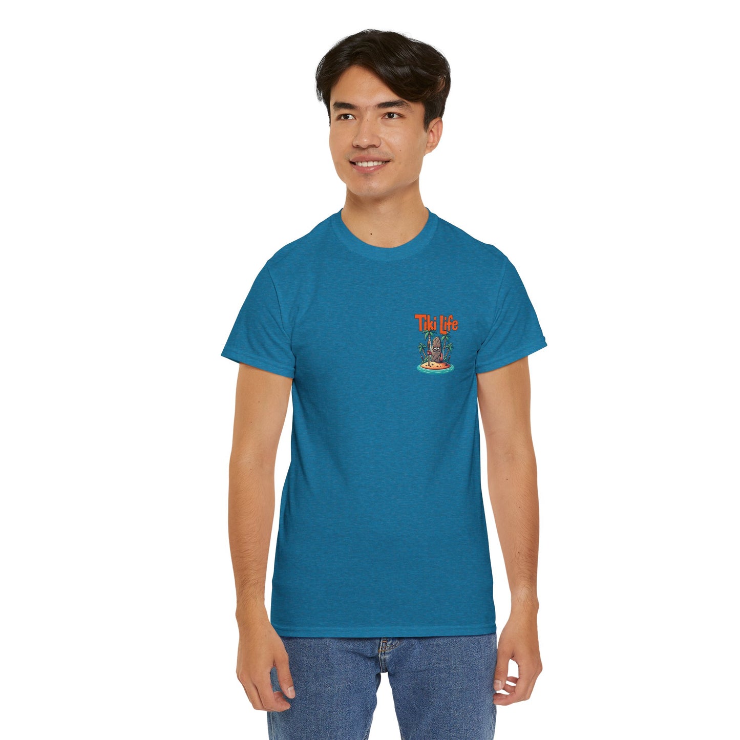 Tiki Life Island Tee - Unisex Heavy Cotton T-Shirt
