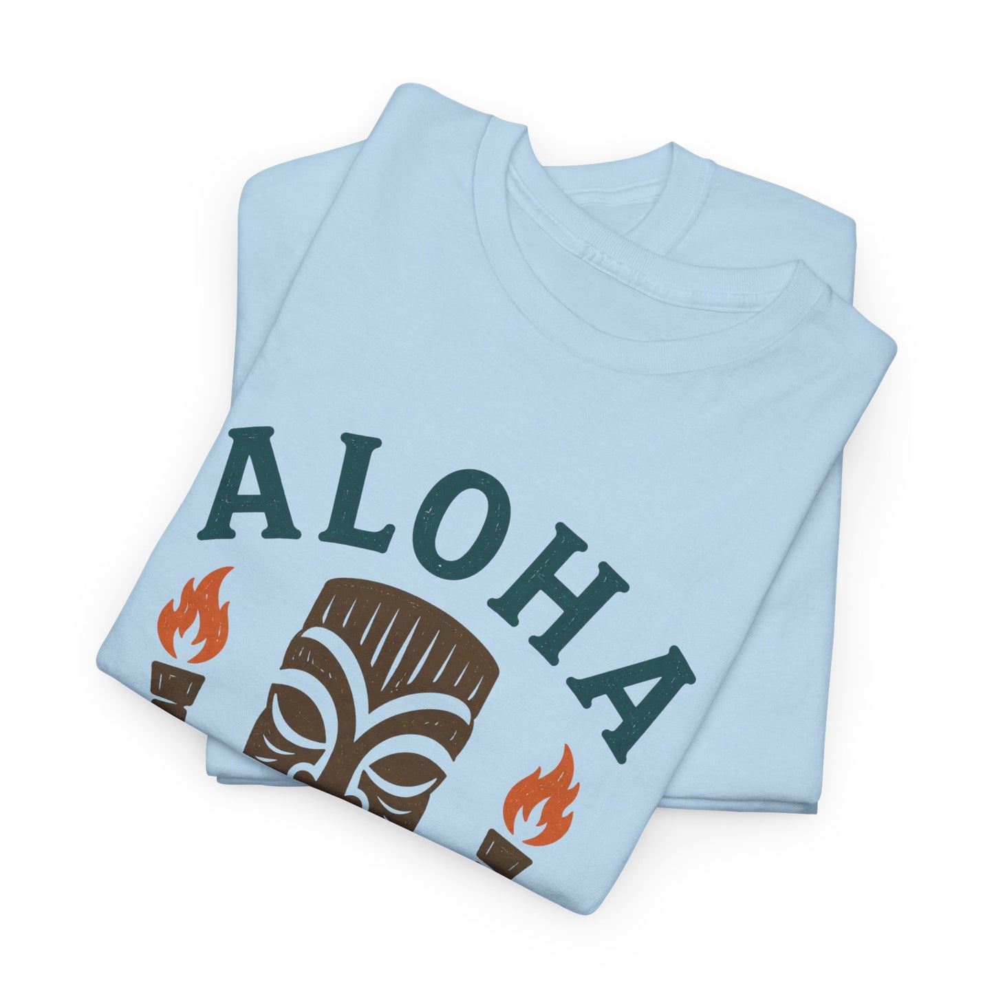 Aloha Tiki Tribal Tee with Torches- Tiki T-Shirt