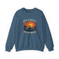"Life Is Better On The Water" Crewneck Sweatshirt -Boat Sunset Graphic