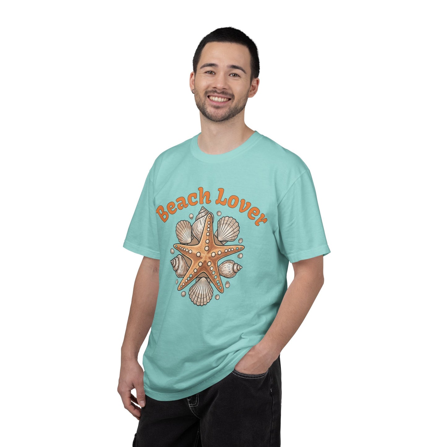Beach Lover T-Shirt — Seashell & Starfish Graphic Tee