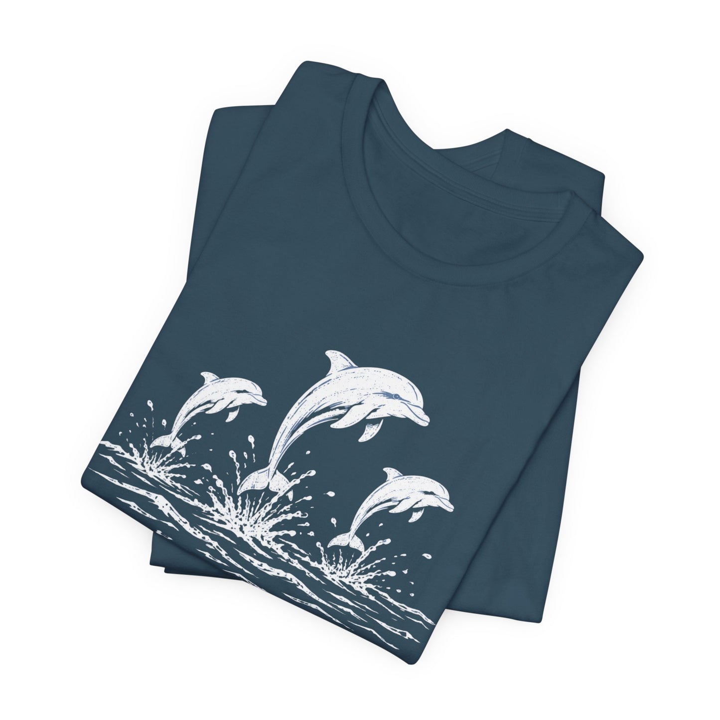 Dolphin Trio Tee — Playful Ocean Graphic T-Shirt