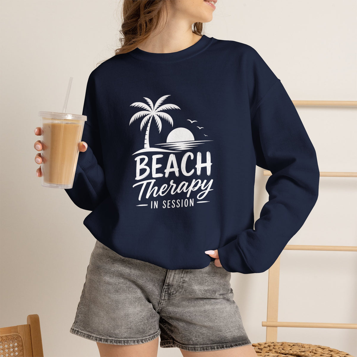 Beach Therapy Sweatshirt — 'Beach Therapy In Session' Crewneck
