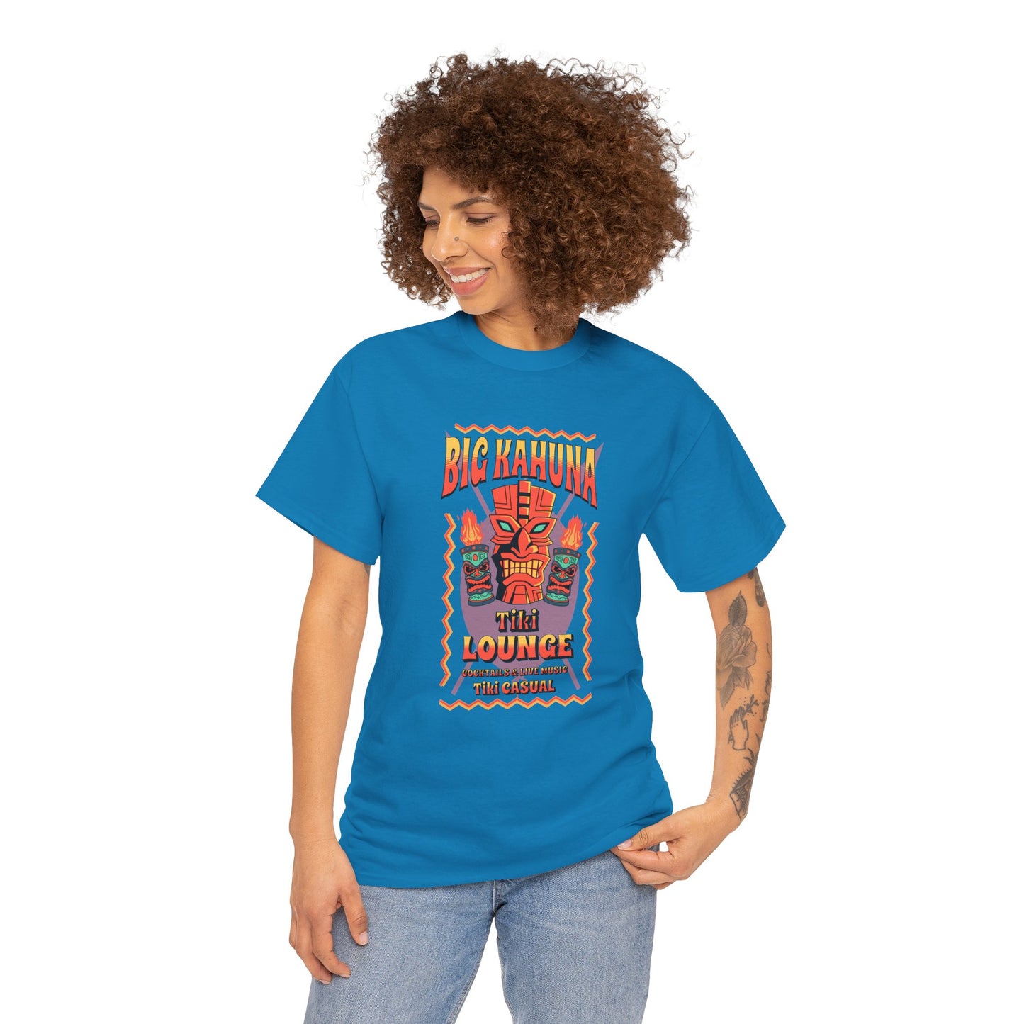 Big Kahuna Tiki Lounge Tee – Heavy Cotton Graphic Unisex T-Shirt