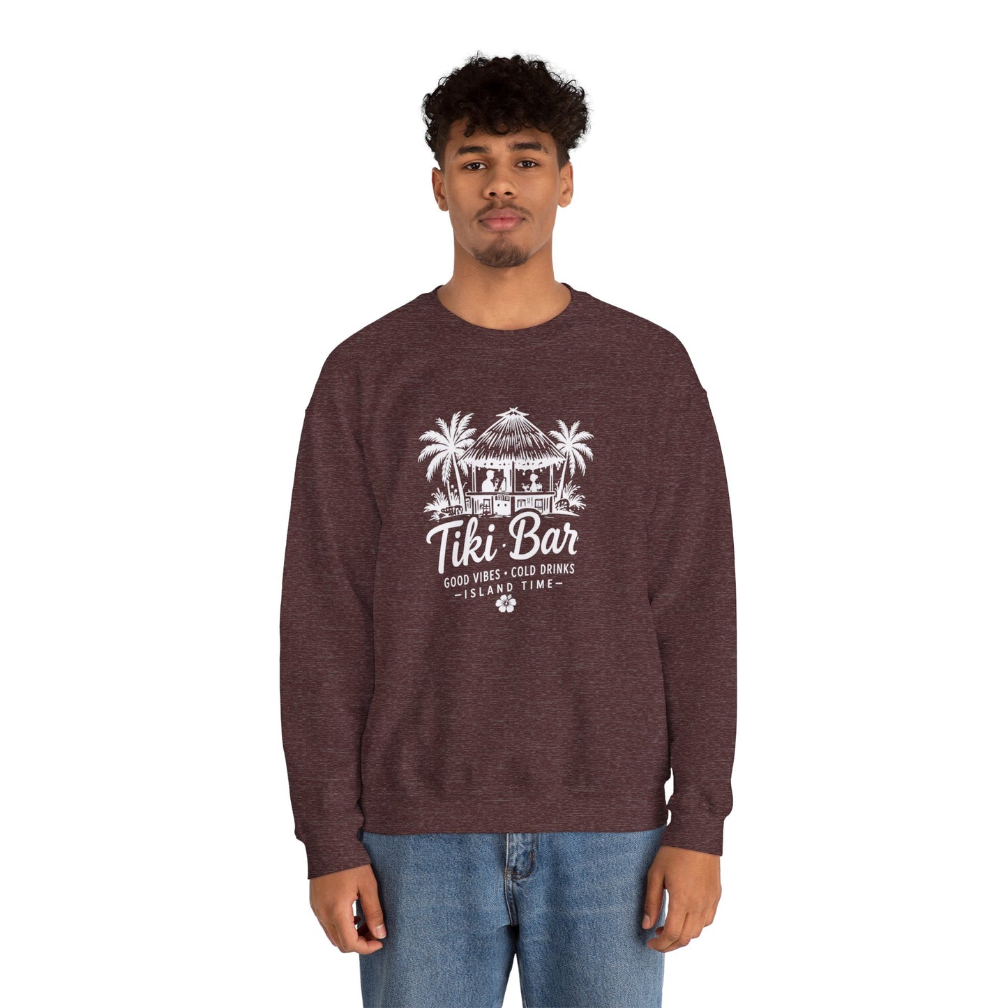 Tiki Bar Crewneck Sweatshirt – Island Vibes Graphic Pullover