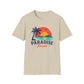 Paradise Found T‑Shirt — Retro Sunset Palm Beach Tee
