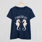 Under The Sea Seahorse Women's Midweight Cotton Tee