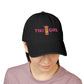 Tiki Girl Embroidered Denim Hat — Tropical Tiki Bar Baseball Cap