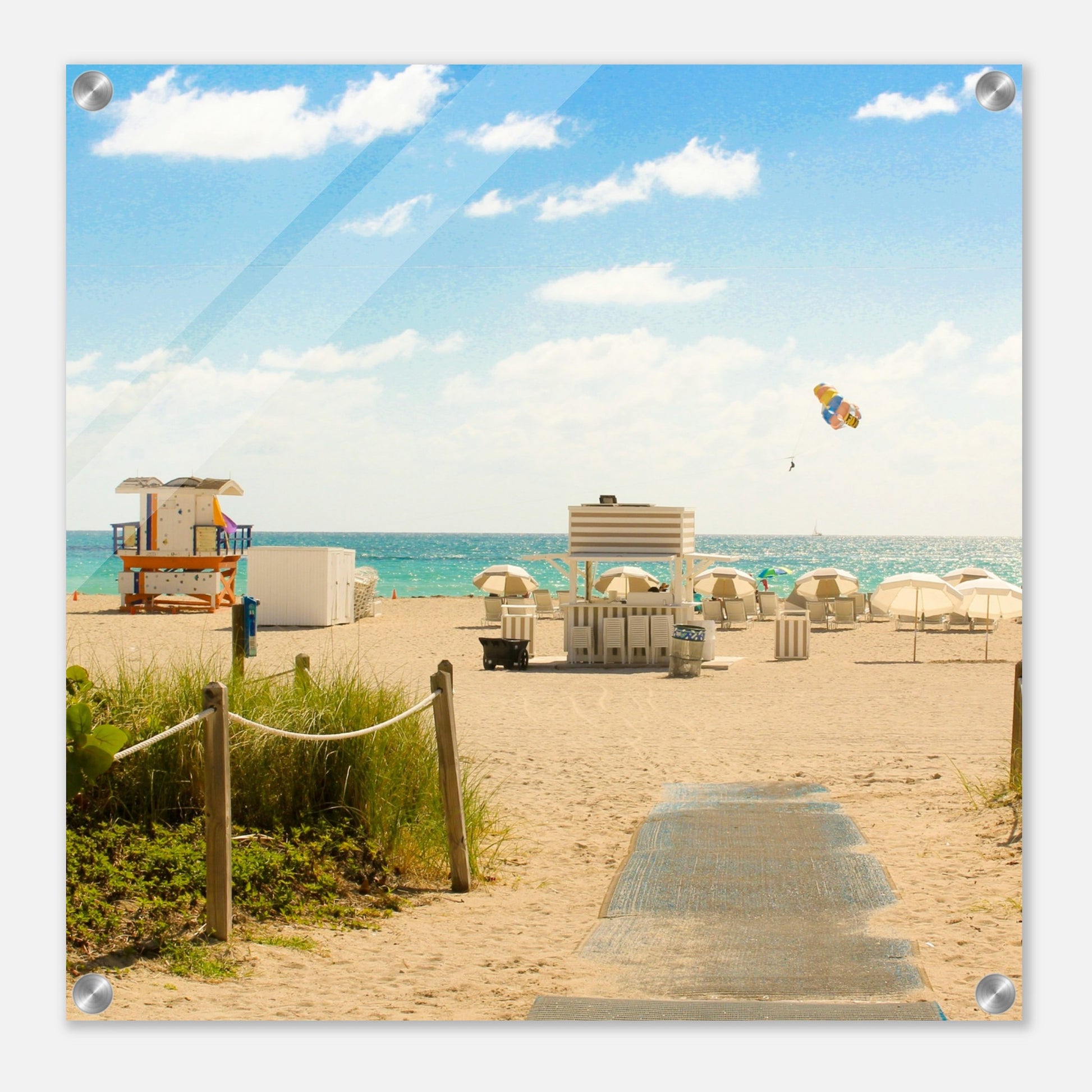 Beach Day Acrylic Wall Print - by Caribbean Rays