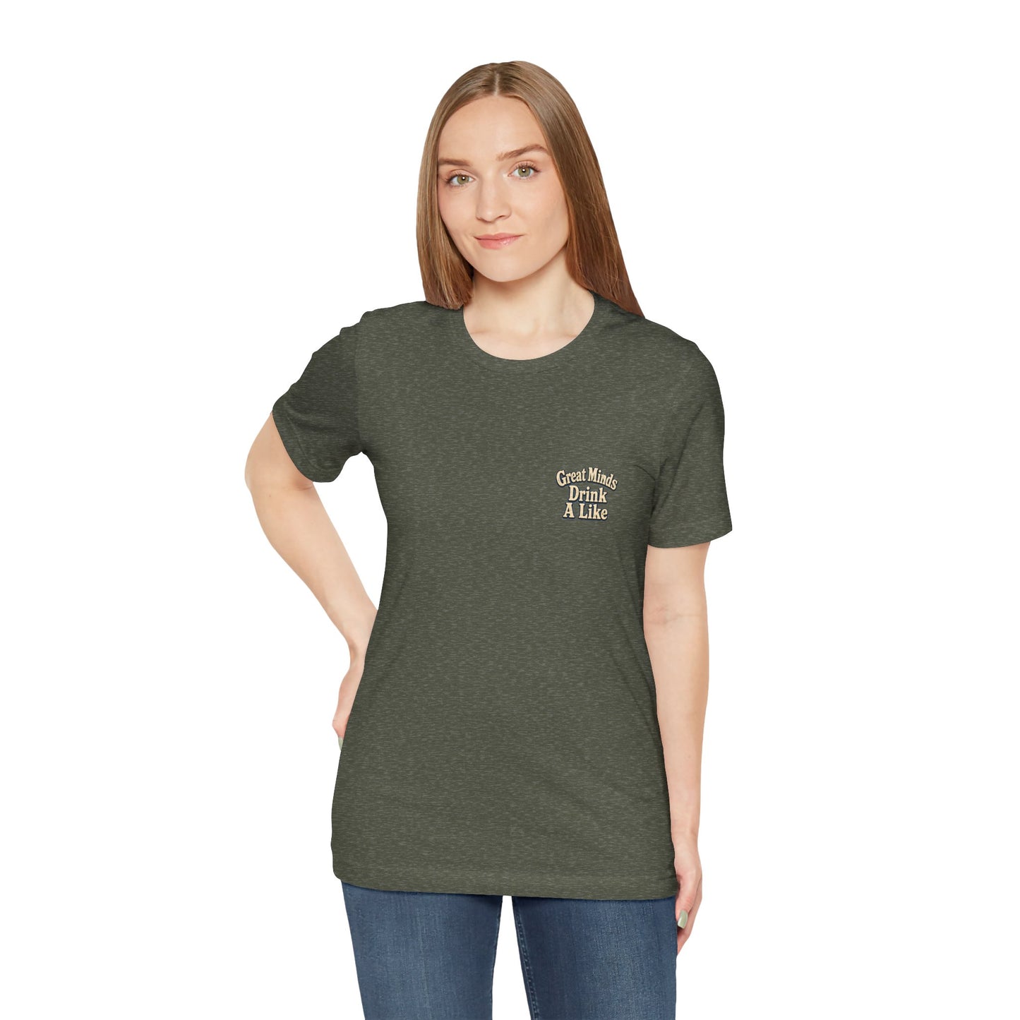 "Great Minds Drink A Like" Tropical Beach Liquor Graphic Tee