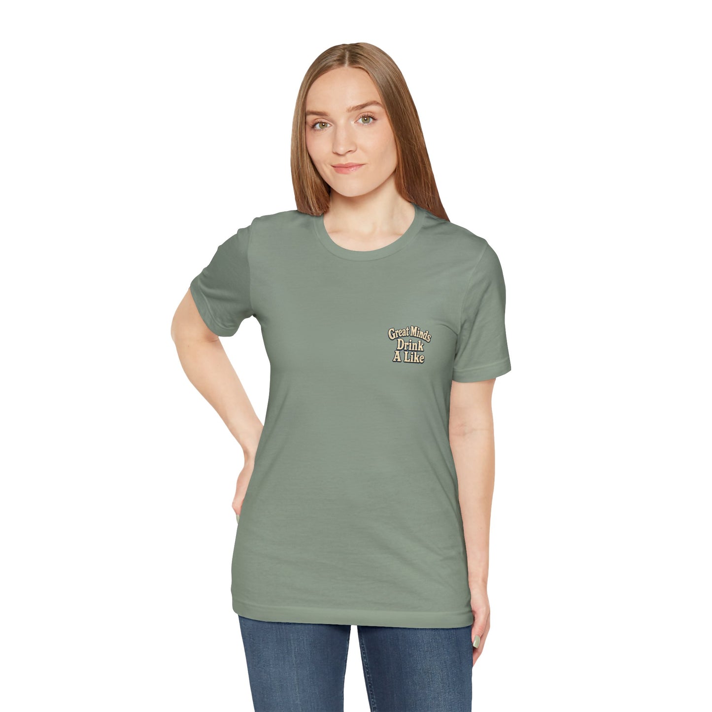 "Great Minds Drink A Like" Tropical Beach Liquor Graphic Tee