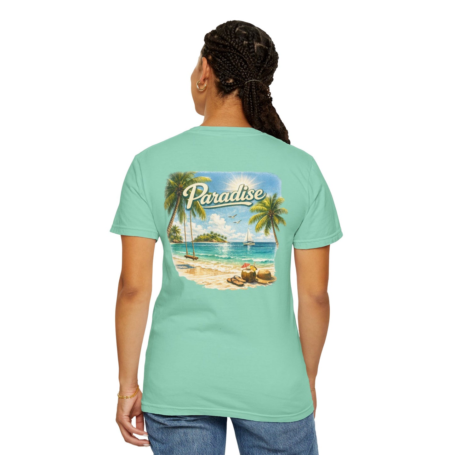 "Paradise" Tropical Beach Island Graphic Tee